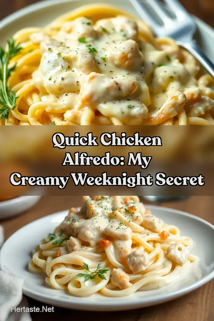 Quick Chicken Alfredo: My Creamy Weeknight Secret : PIN FOR LATER Quick Chicken Alfredo: My Creamy Weeknight Secret