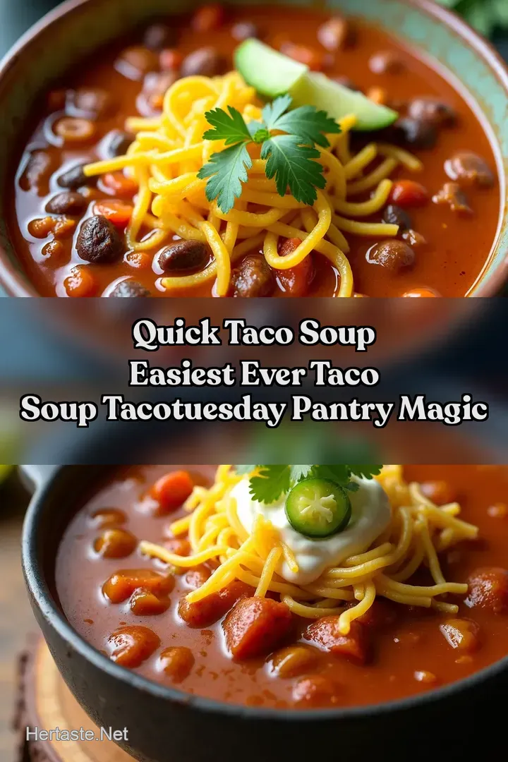 Quick Taco Soup Easiest Ever Taco Soup TacoTuesday Pantry Magic