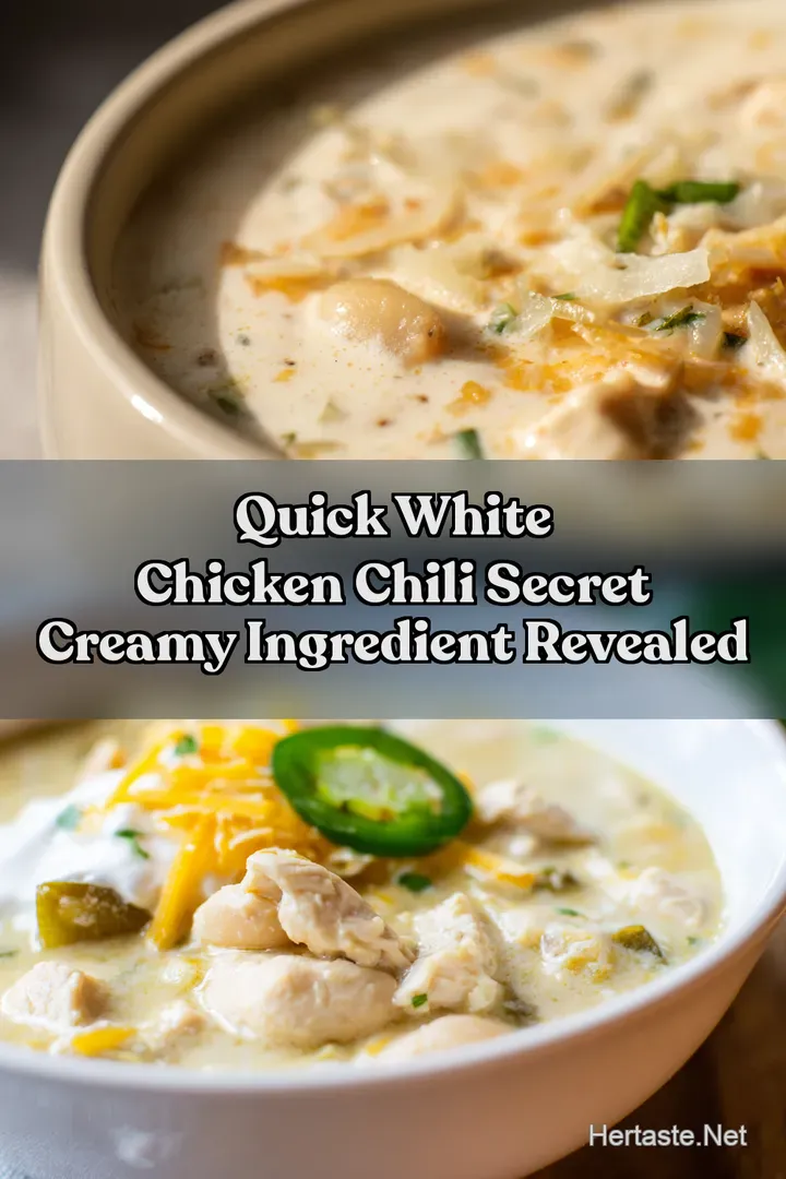 Quick White Chicken Chili Secret Creamy Ingredient Revealed : PIN FOR LATER Quick White Chicken Chili Secret Creamy Ingredient Revealed