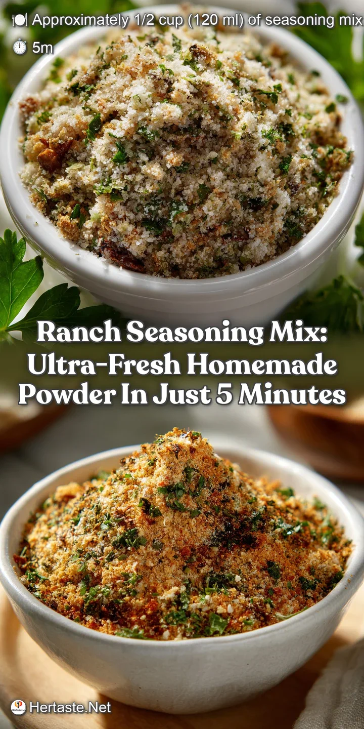 Ranch Seasoning Mix: Ultra-Fresh Homemade Powder in Just 5 Minutes