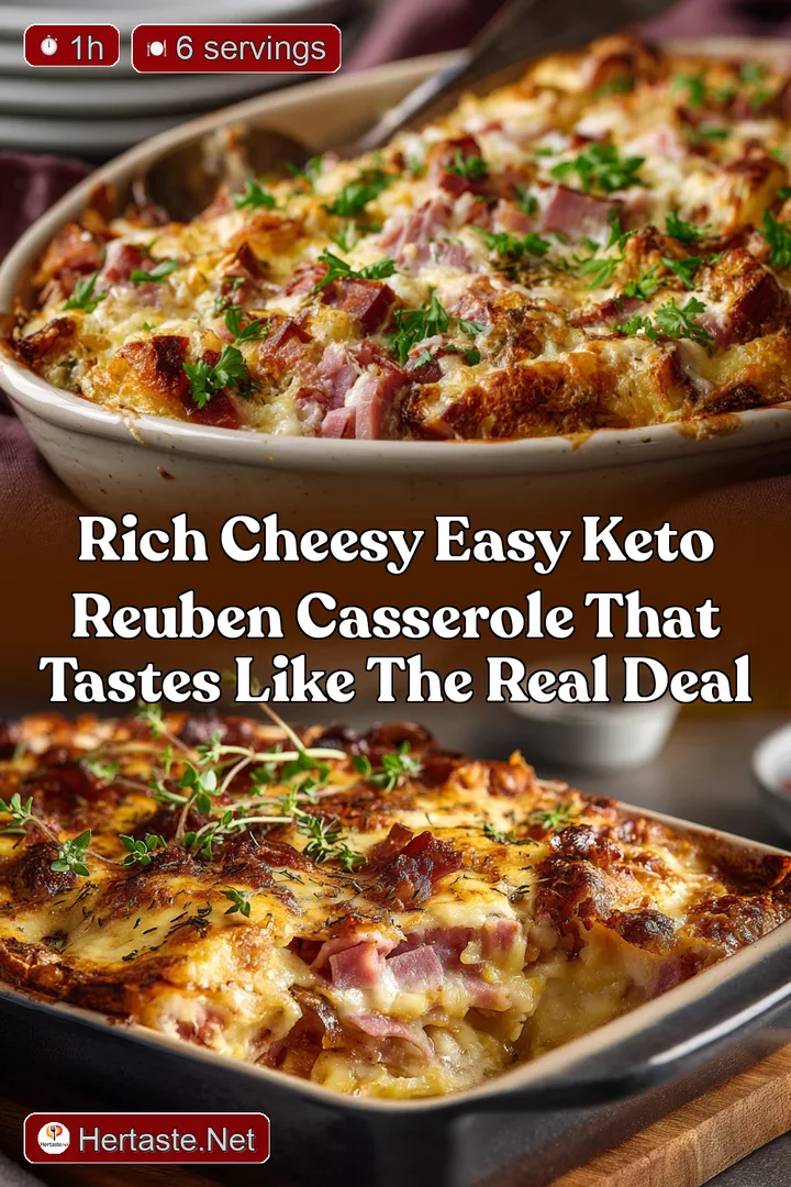 Rich Cheesy Easy Keto Reuben Casserole That Tastes Like the Real Deal