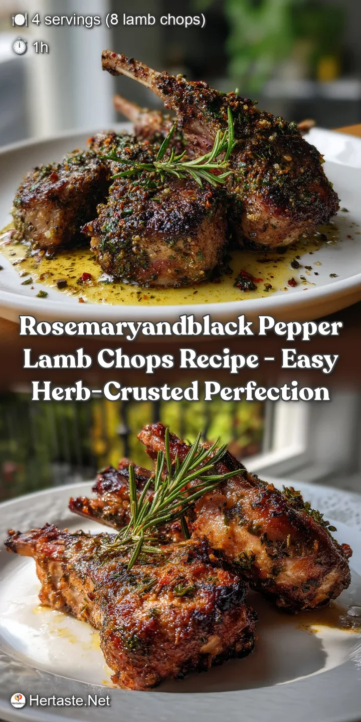 RosemaryandBlack Pepper Lamb Chops Recipe - Easy Herb-Crusted Perfection