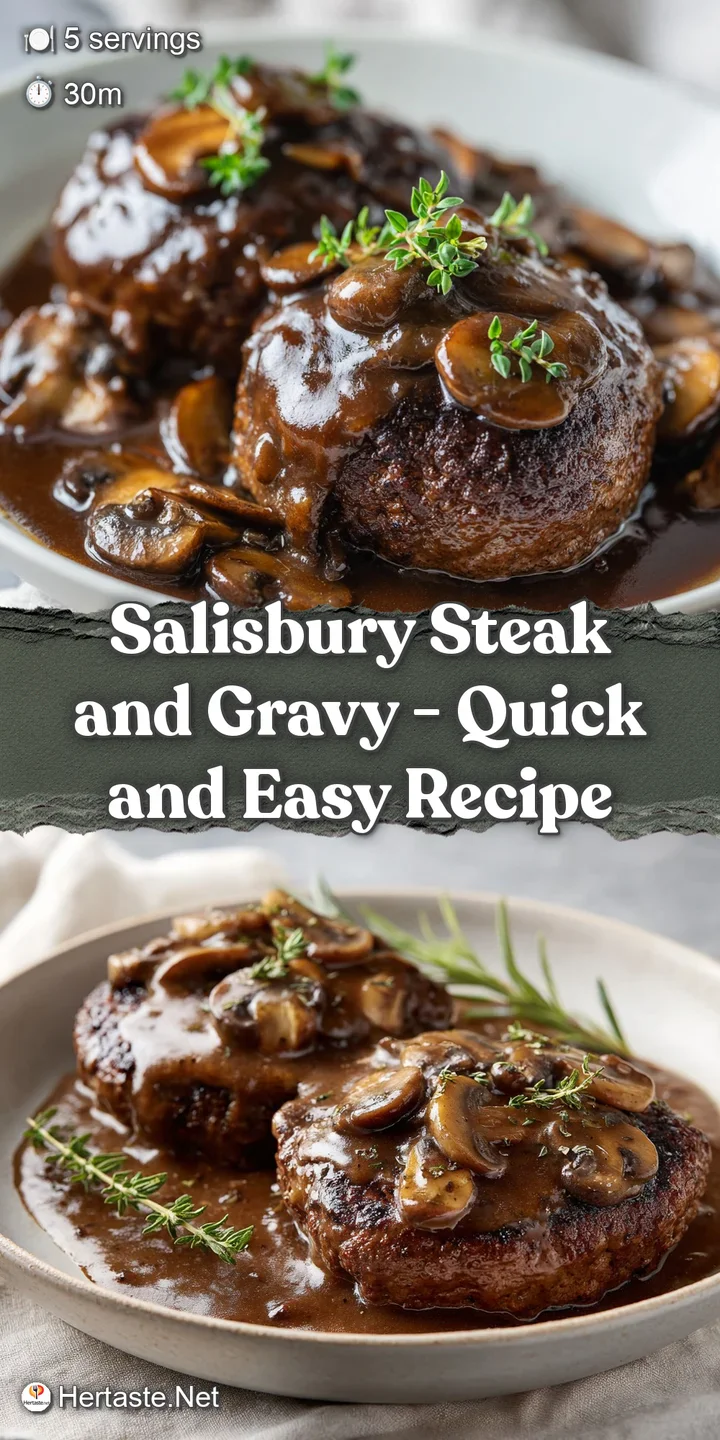 Close-up of tender, browned meat glistening under a thick, savory mushroom sauce with sliced earthy mushrooms