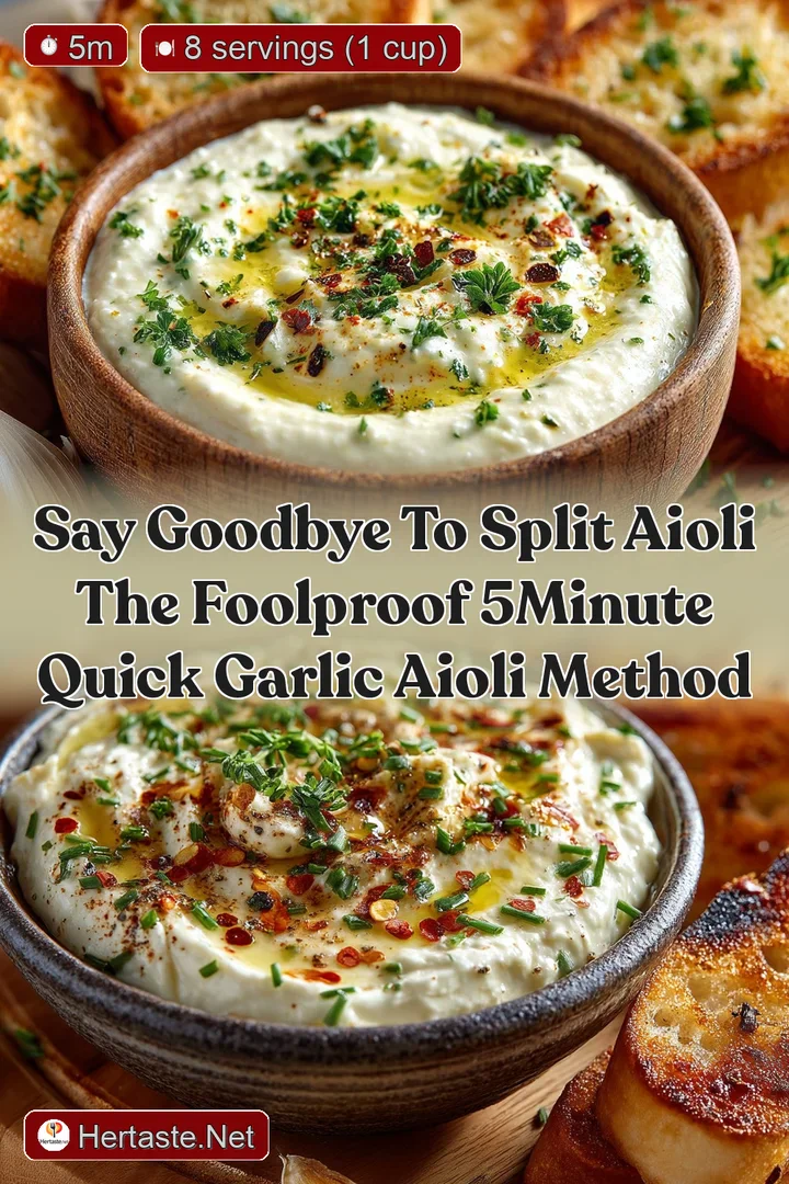 Say Goodbye to Split Aioli The Foolproof 5Minute Quick Garlic Aioli Method