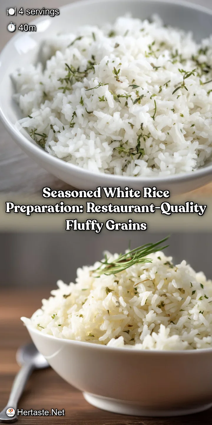 Seasoned White Rice Preparation: Restaurant-Quality Fluffy Grains