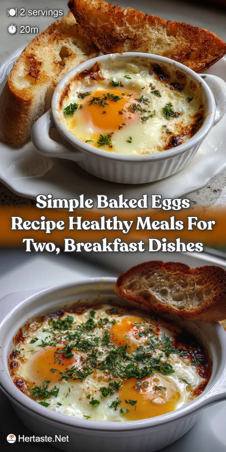 Simple Baked Eggs Recipe Healthy Meals For Two Breakfast Dishes
