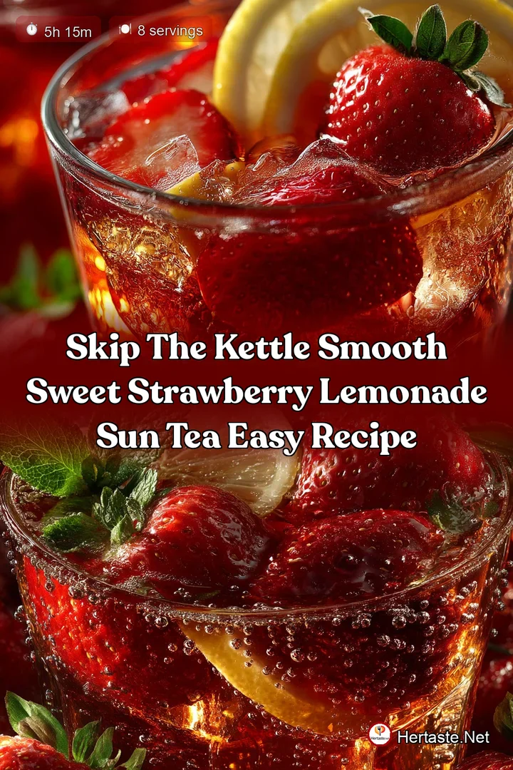 Skip the Kettle Smooth Sweet Strawberry Lemonade Sun Tea Easy Recipe