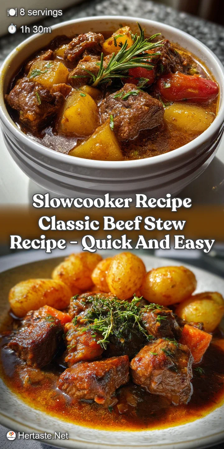 SlowCooker Recipe Classic Beef Stew Recipe - Quick and Easy