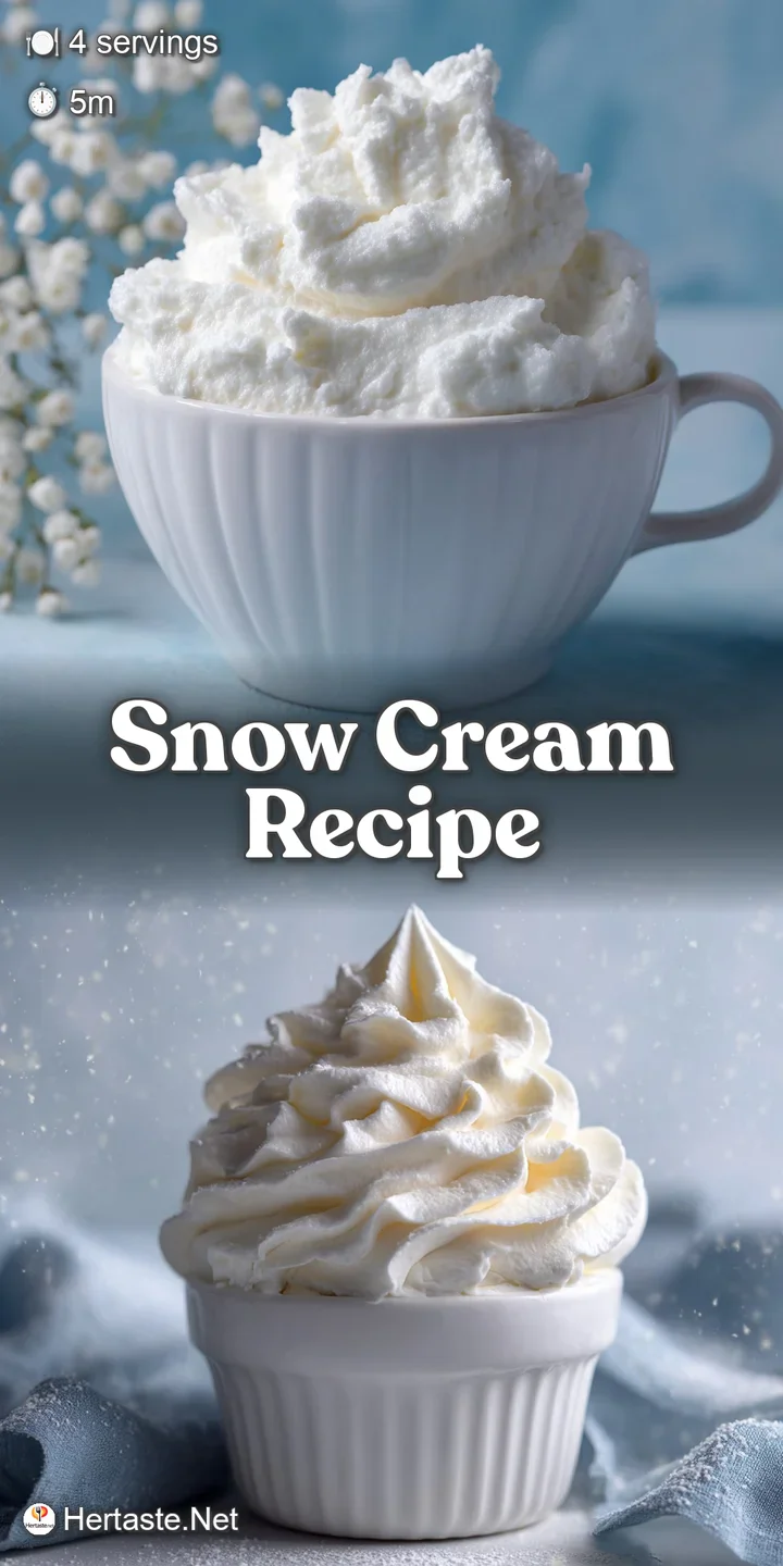 Up close, the snow cream swirls with icy crystals, reflecting light and hinting at the chilly vanilla dessert within.