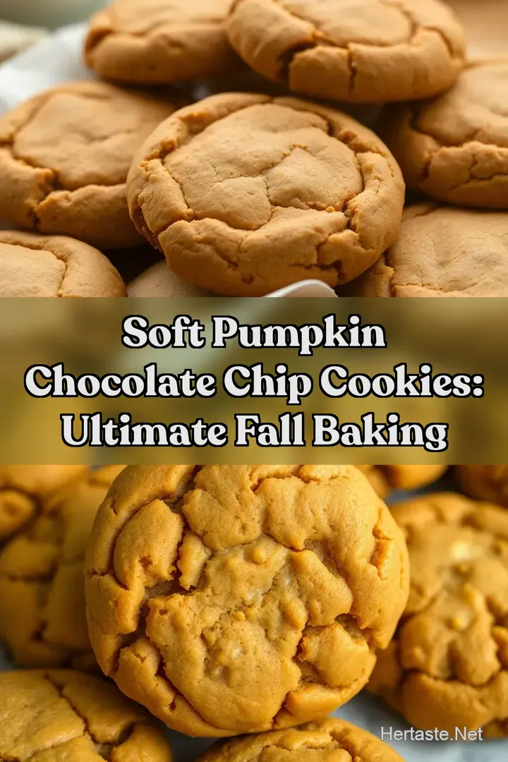 Soft Pumpkin Chocolate Chip Cookies: Ultimate Fall Baking : PIN FOR LATER Soft Pumpkin Chocolate Chip Cookies: Ultimate Fall Baking