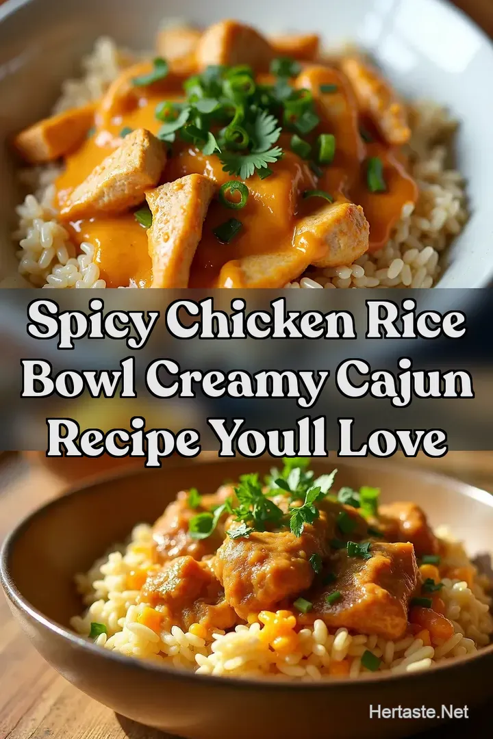 Spicy Chicken Rice Bowl Creamy Cajun Recipe Youll Love