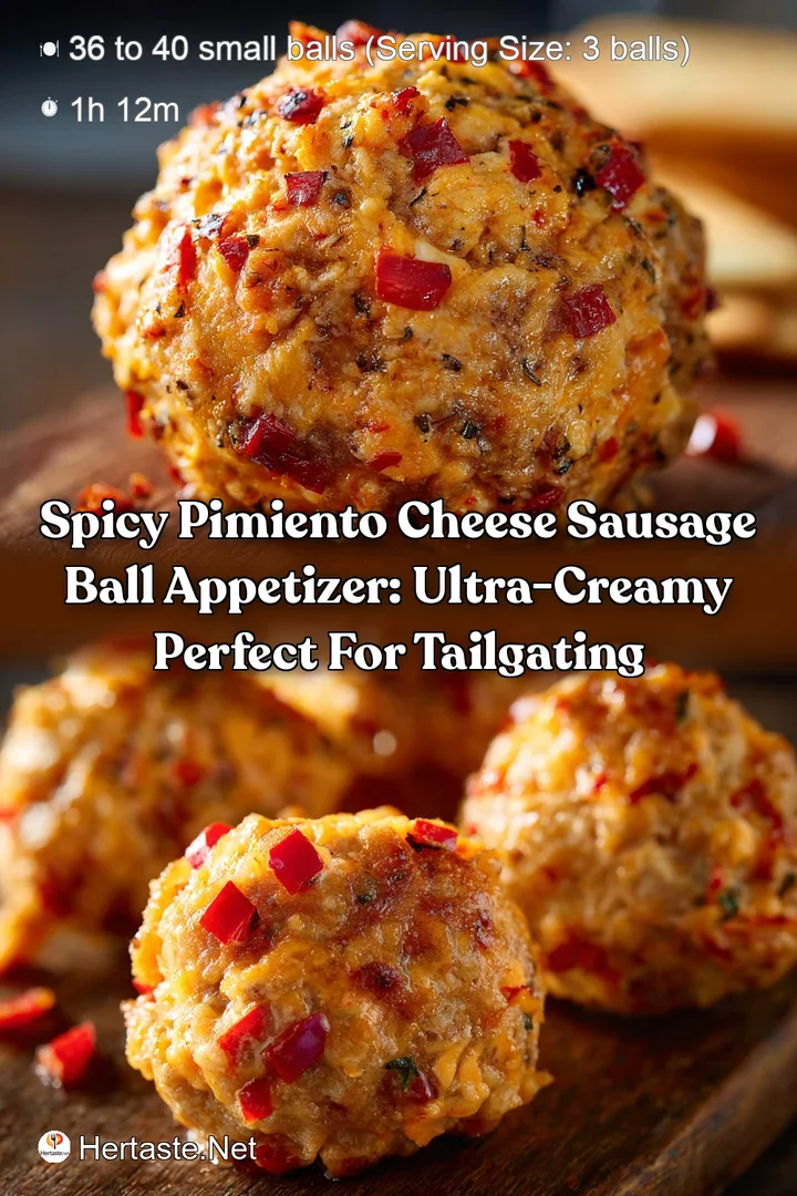 Spicy Pimiento Cheese Sausage Ball Appetizer: Ultra-Creamy Perfect for Tailgating