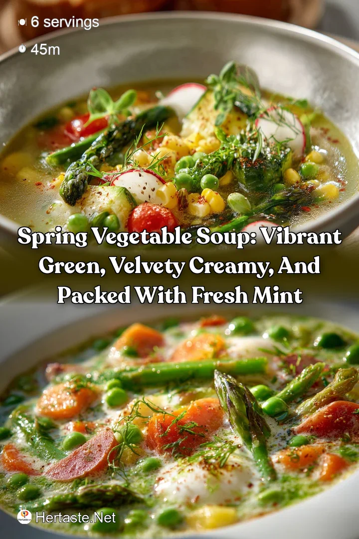 Spring Vegetable Soup: Vibrant Green Velvety Creamy and Packed With Fresh Mint
