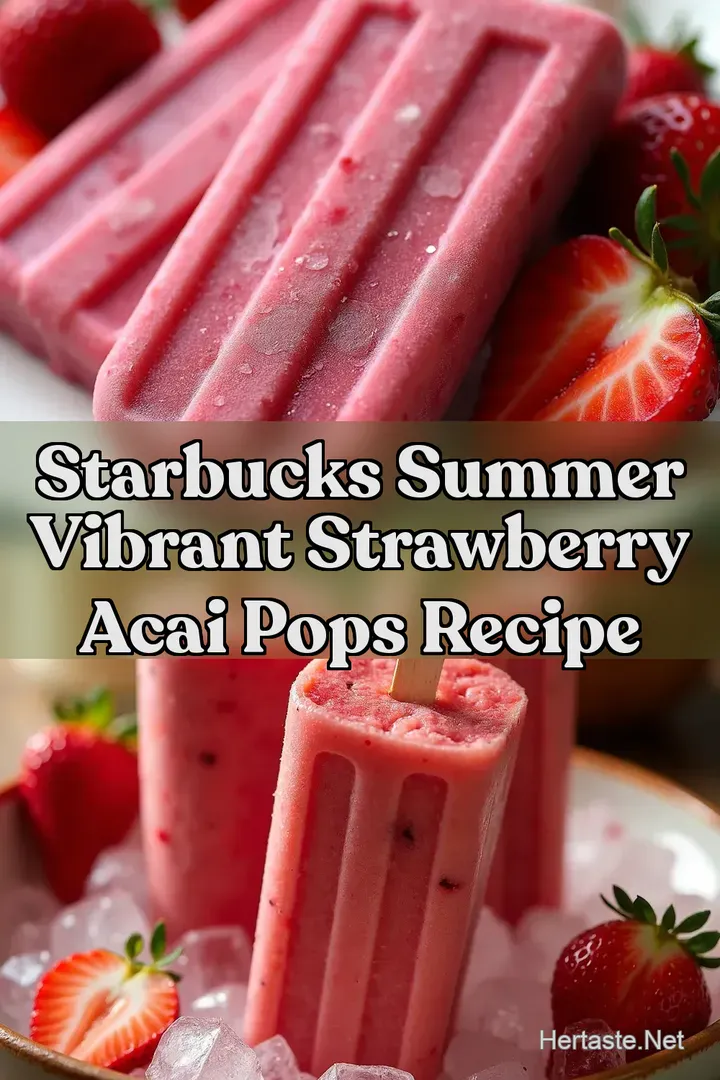 Starbucks Summer Vibrant Strawberry Acai Pops Recipe