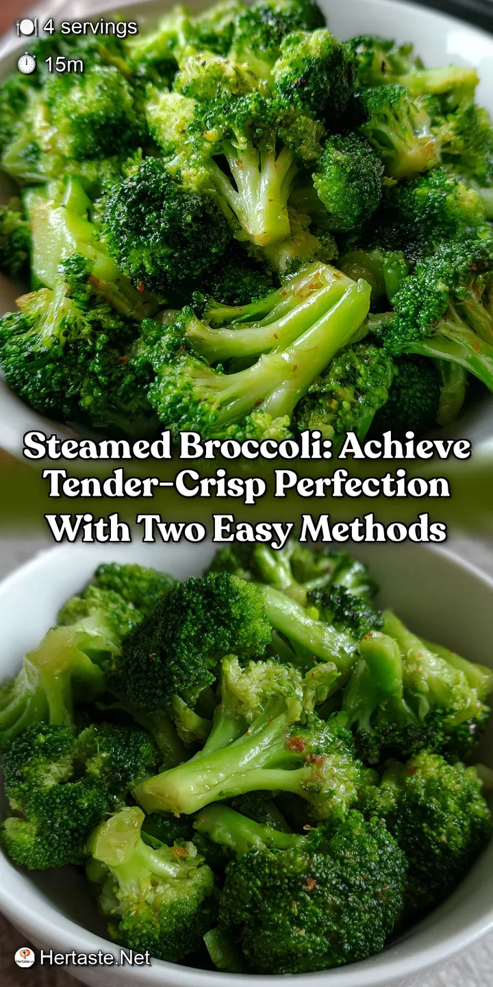 Steamed Broccoli: Achieve Tender-Crisp Perfection with Two Easy Methods