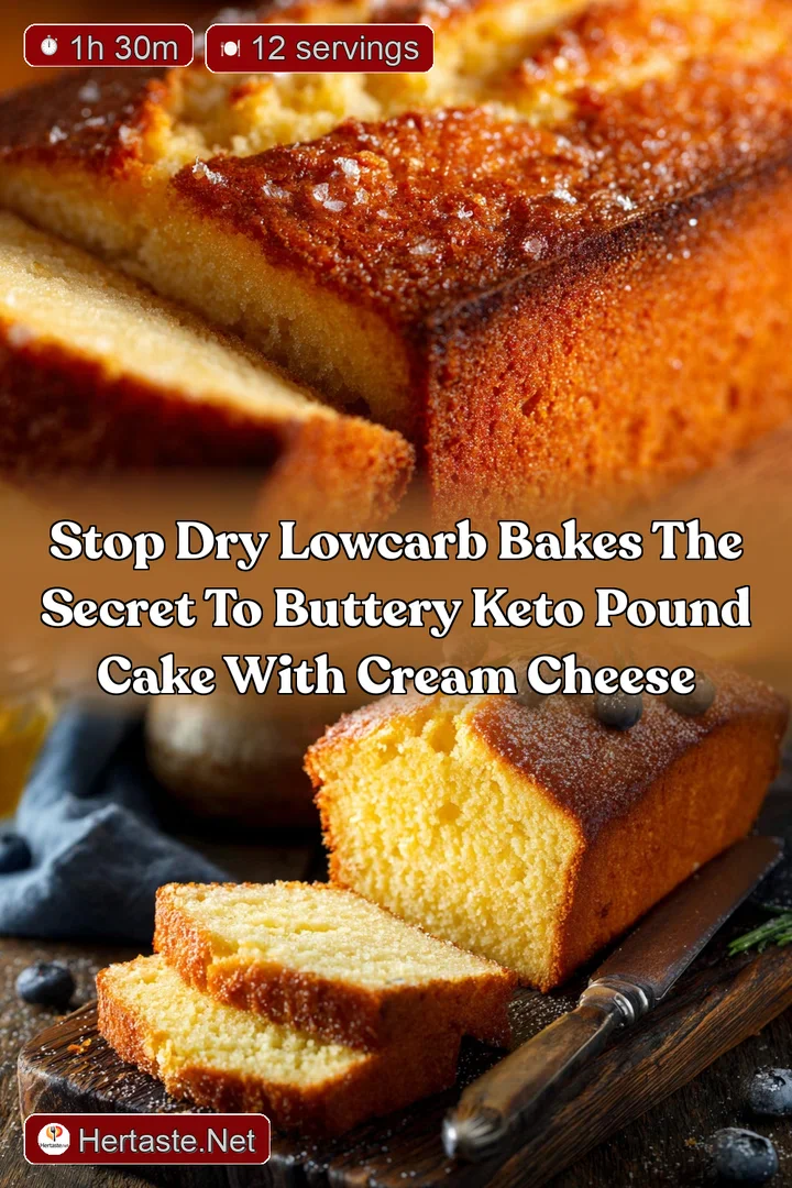 Stop Dry LowCarb Bakes The Secret to Buttery Keto Pound Cake with Cream Cheese