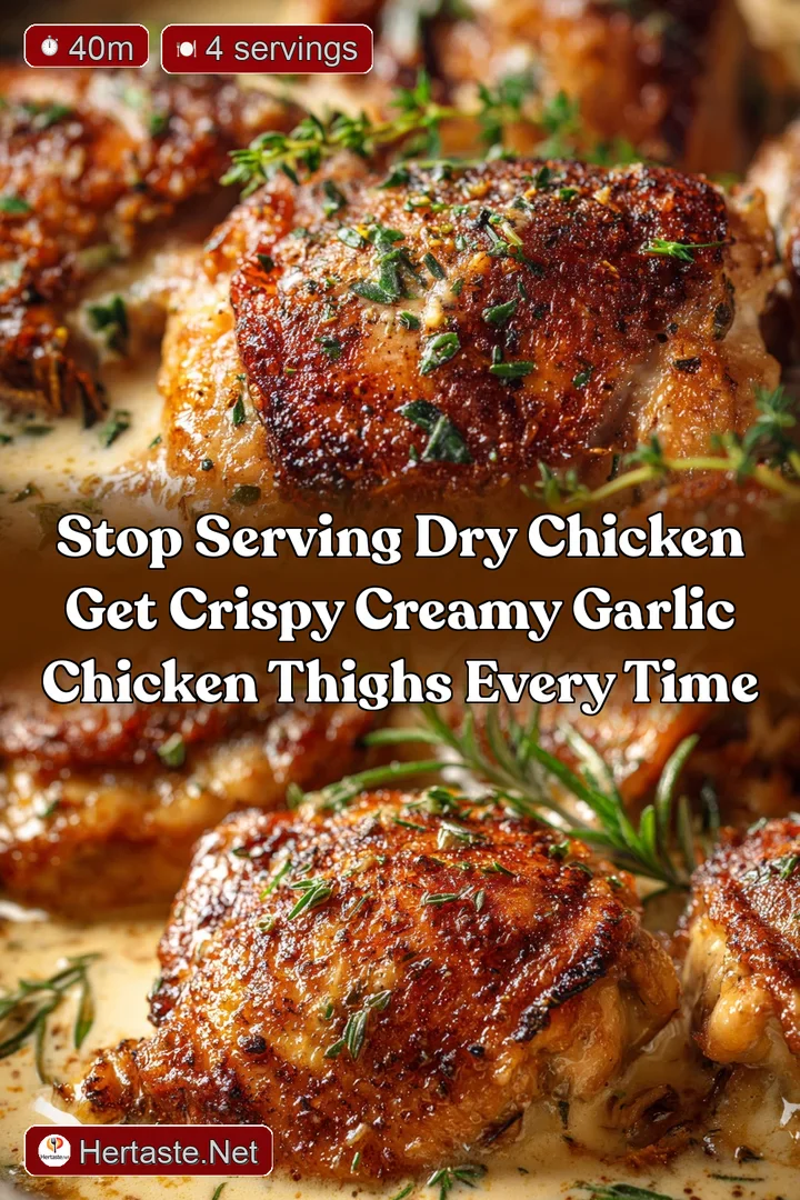 Stop Serving Dry Chicken Get Crispy Creamy Garlic Chicken Thighs Every Time