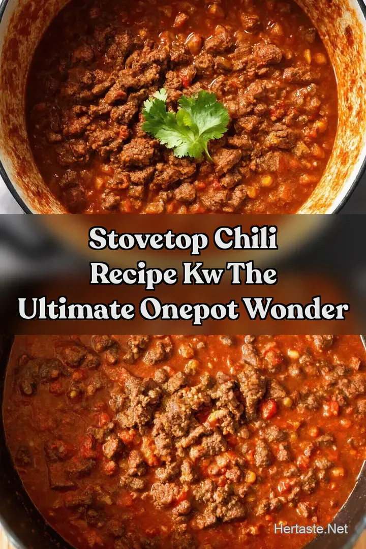 Stovetop Chili Recipe kw The ULTIMATE OnePot Wonder