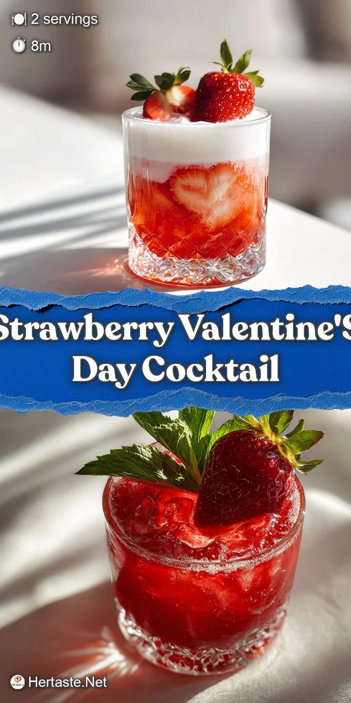 Close-up of a chilled strawberry cocktail with a sugared rim, ice swirling, capturing the refreshing appeal with bright, j...