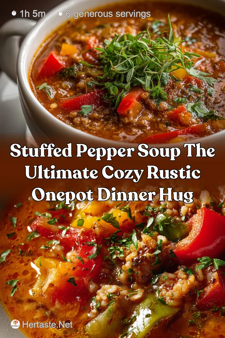 Stuffed Pepper Soup The Ultimate Cozy Rustic OnePot Dinner Hug