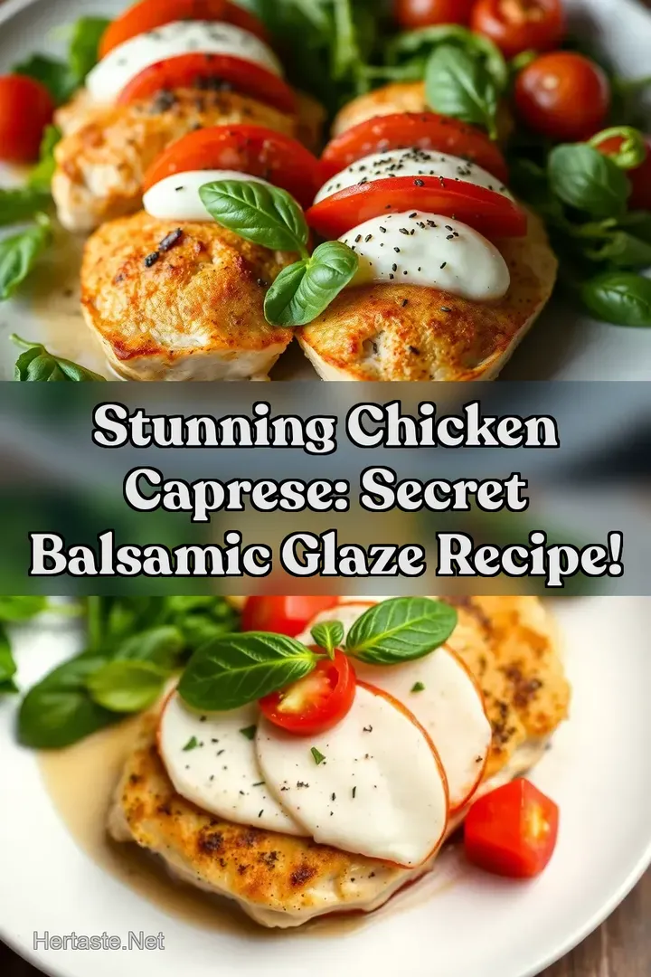 Stunning Chicken Caprese: Secret Balsamic Glaze Recipe! : PIN FOR LATER Stunning Chicken Caprese: Secret Balsamic Glaze Recipe!
