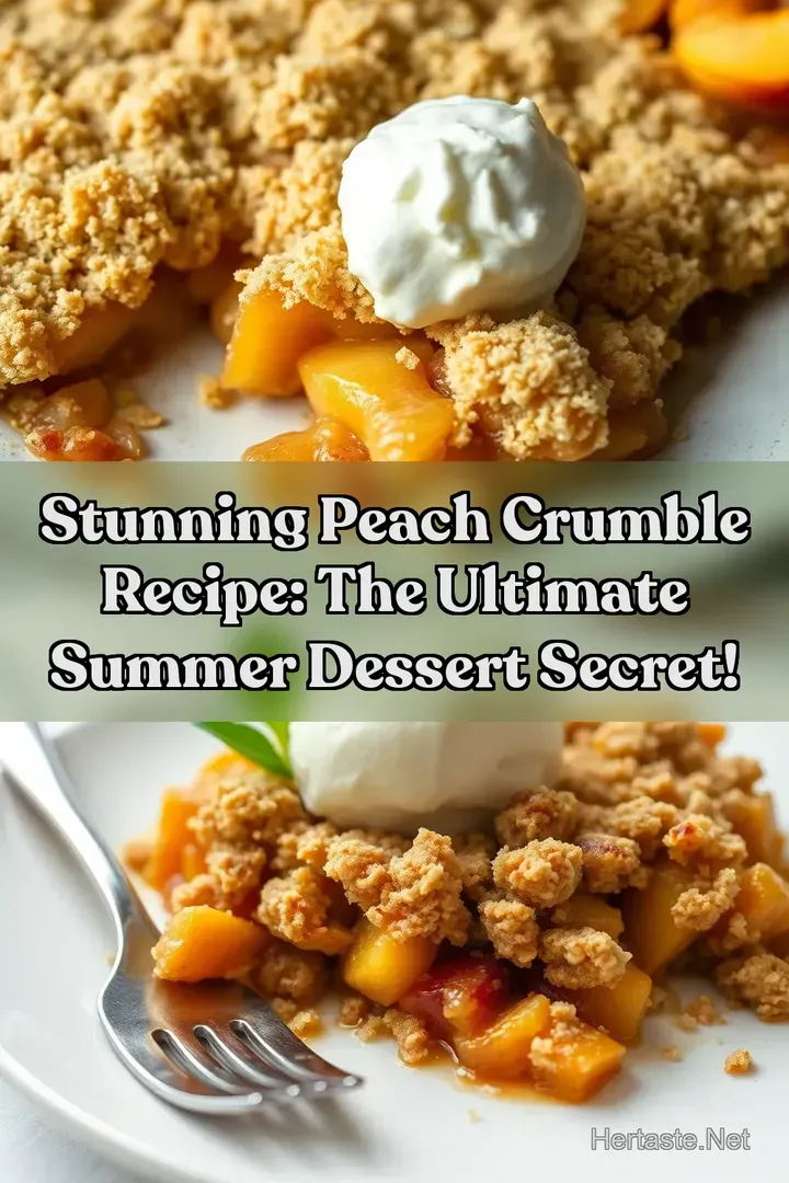Stunning Peach Crumble Recipe: The Ultimate Summer Dessert Secret! : PIN FOR LATER Stunning Peach Crumble Recipe: The Ultimate Summer Dessert Secret!