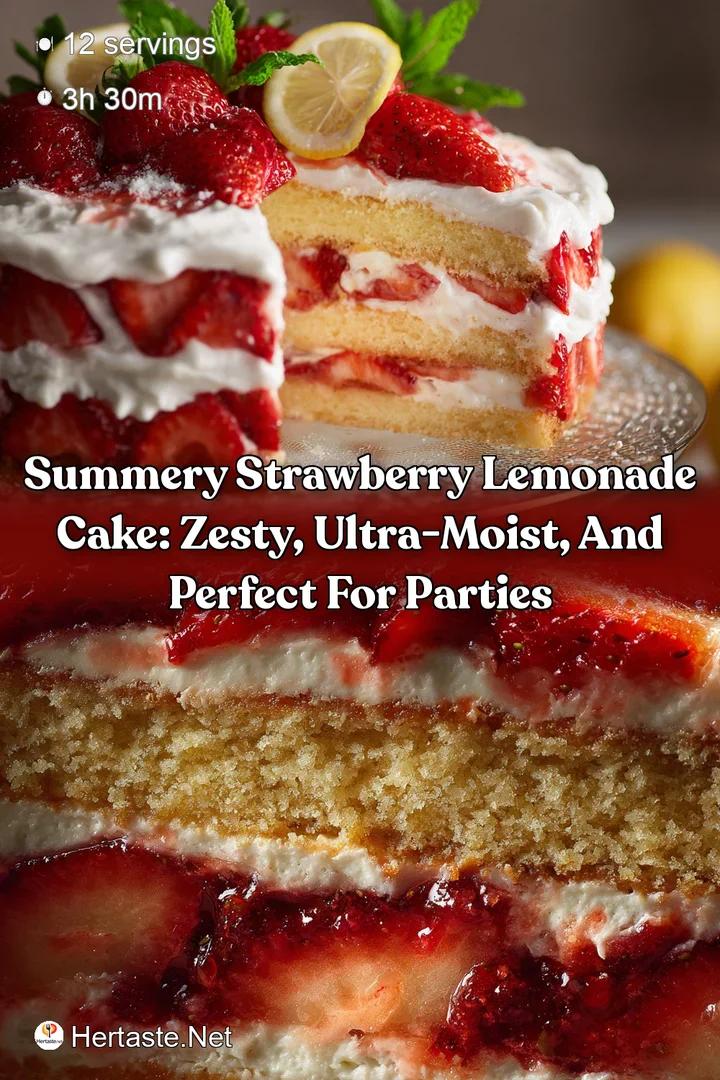Summery Strawberry Lemonade Cake: Zesty Ultra-Moist and Perfect for Parties