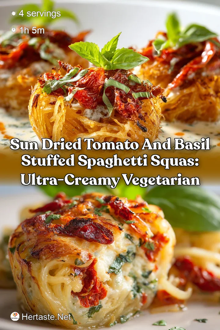Sun Dried Tomato and Basil Stuffed Spaghetti Squas: Ultra-Creamy Vegetarian