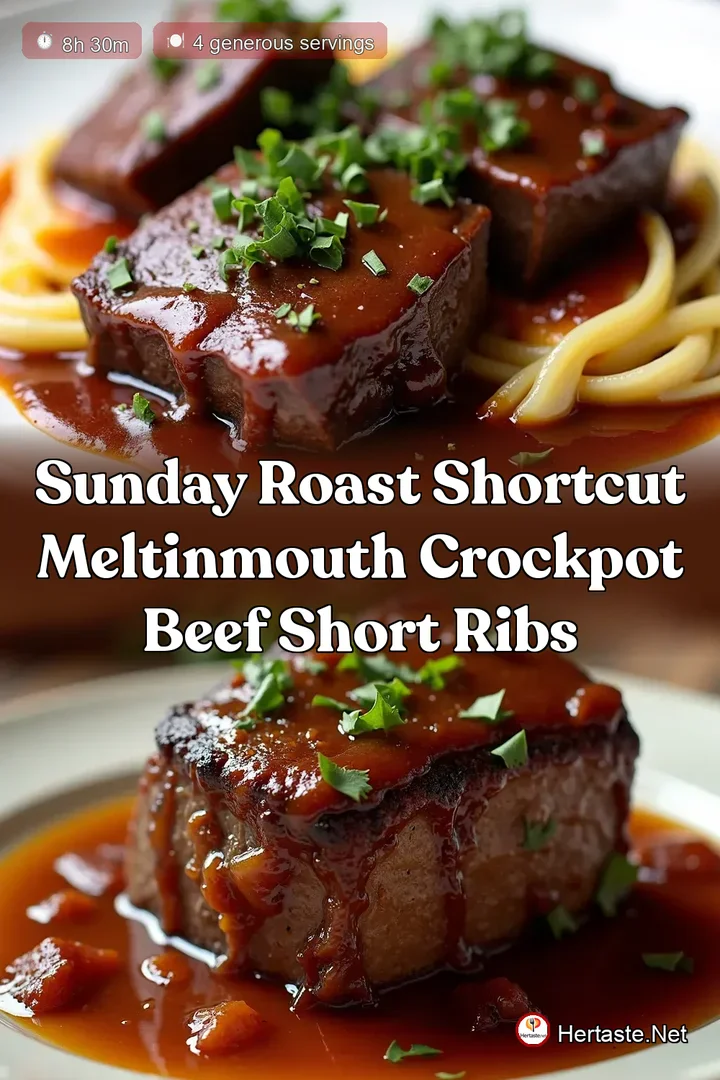 Sunday Roast Shortcut MeltinMouth Crockpot Beef Short Ribs