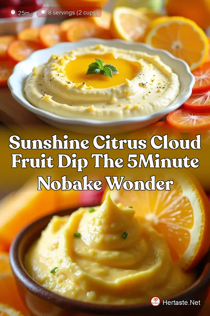 Sunshine Citrus Cloud Fruit Dip The 5Minute NoBake Wonder