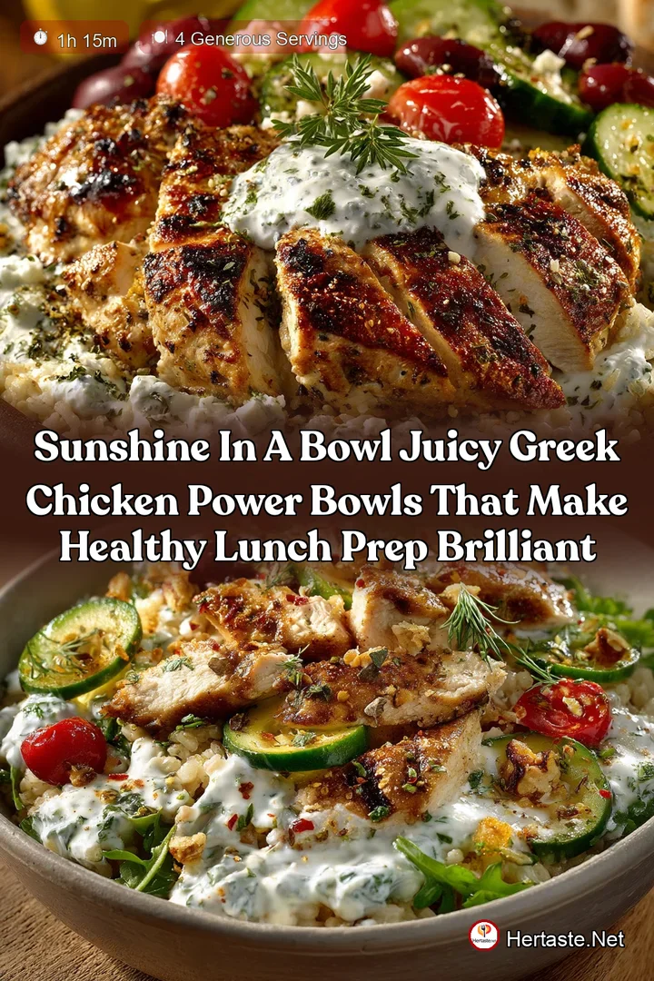 Sunshine in a Bowl Juicy Greek Chicken Power Bowls That Make Healthy Lunch Prep Brilliant