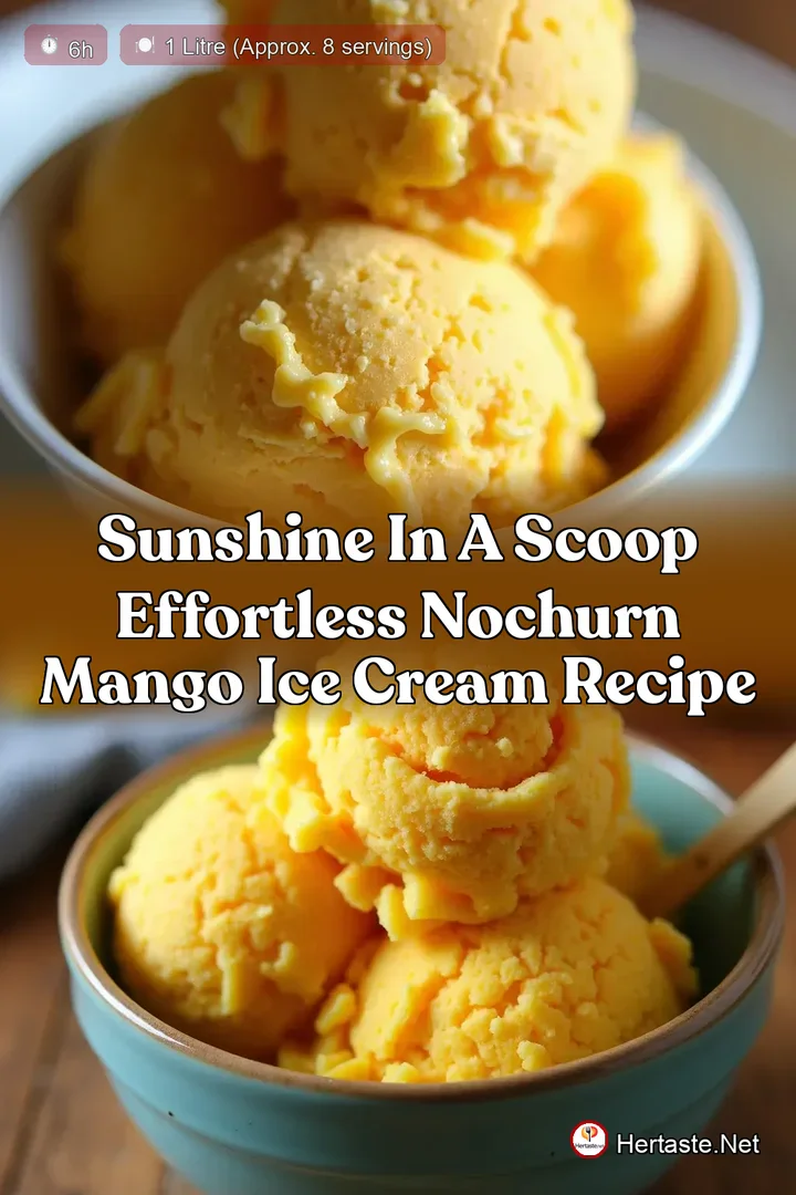 Sunshine in a Scoop Effortless NoChurn Mango Ice Cream Recipe