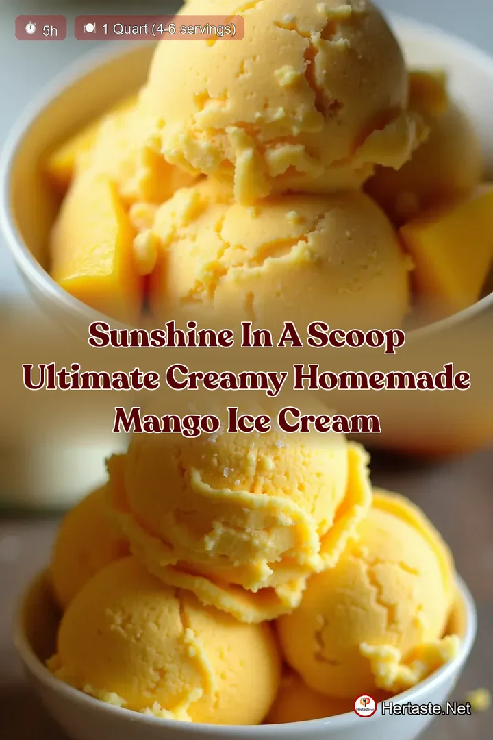 Sunshine in a Scoop Ultimate Creamy Homemade Mango Ice Cream