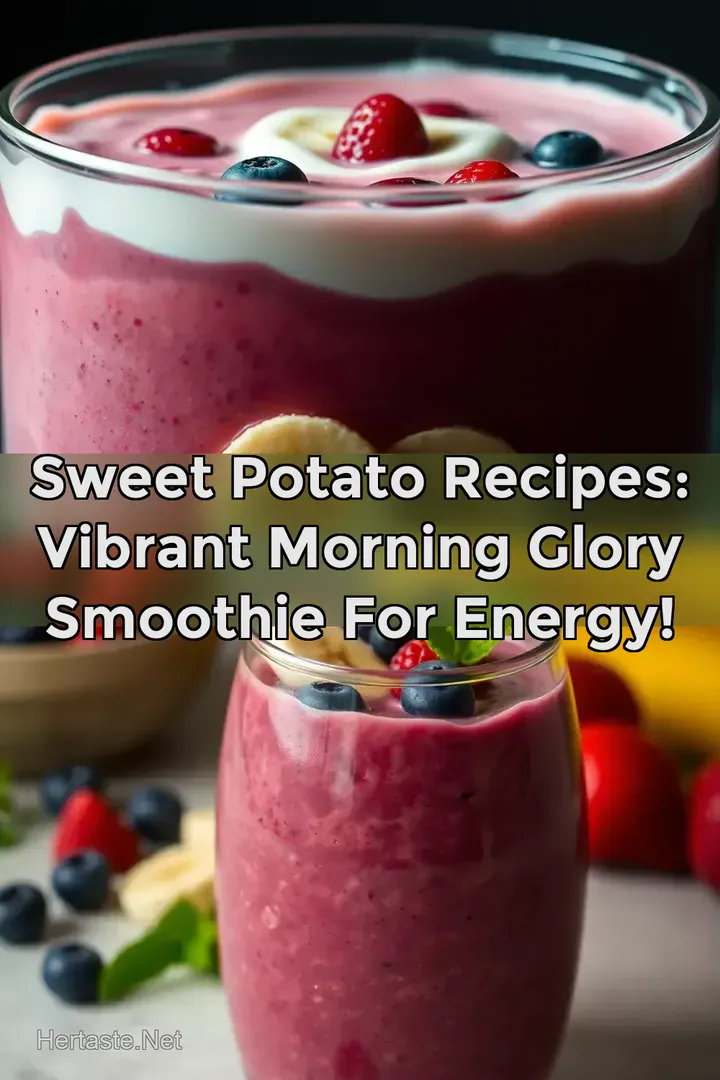 Sweet Potato Recipes: Vibrant Morning Glory Smoothie for Energy!