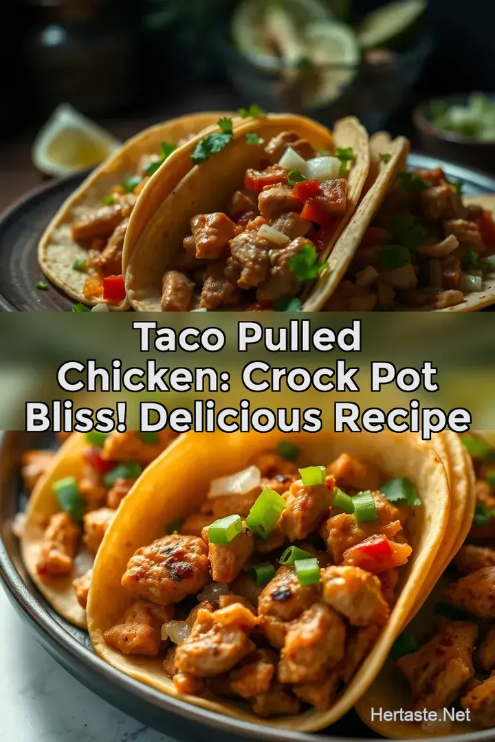 Taco Pulled Chicken: Crock Pot Bliss! Delicious Recipe