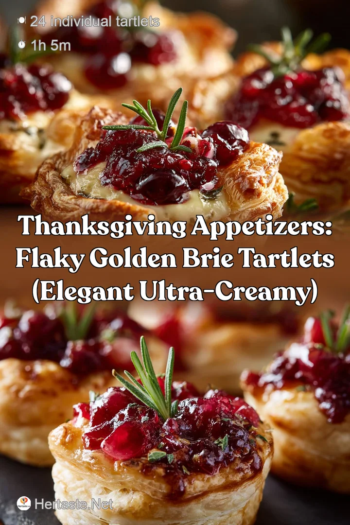 Thanksgiving Appetizers: Flaky Golden Brie Tartlets (Elegant Ultra-Creamy)