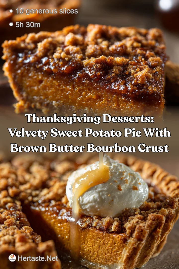 Thanksgiving Desserts: Velvety Sweet Potato Pie with Brown Butter Bourbon Crust
