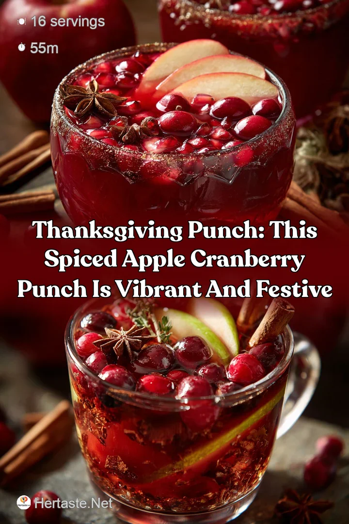 Thanksgiving Punch: This Spiced Apple Cranberry Punch is vibrant and festive