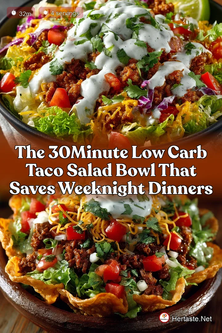 The 30Minute Low Carb Taco Salad Bowl That Saves Weeknight Dinners