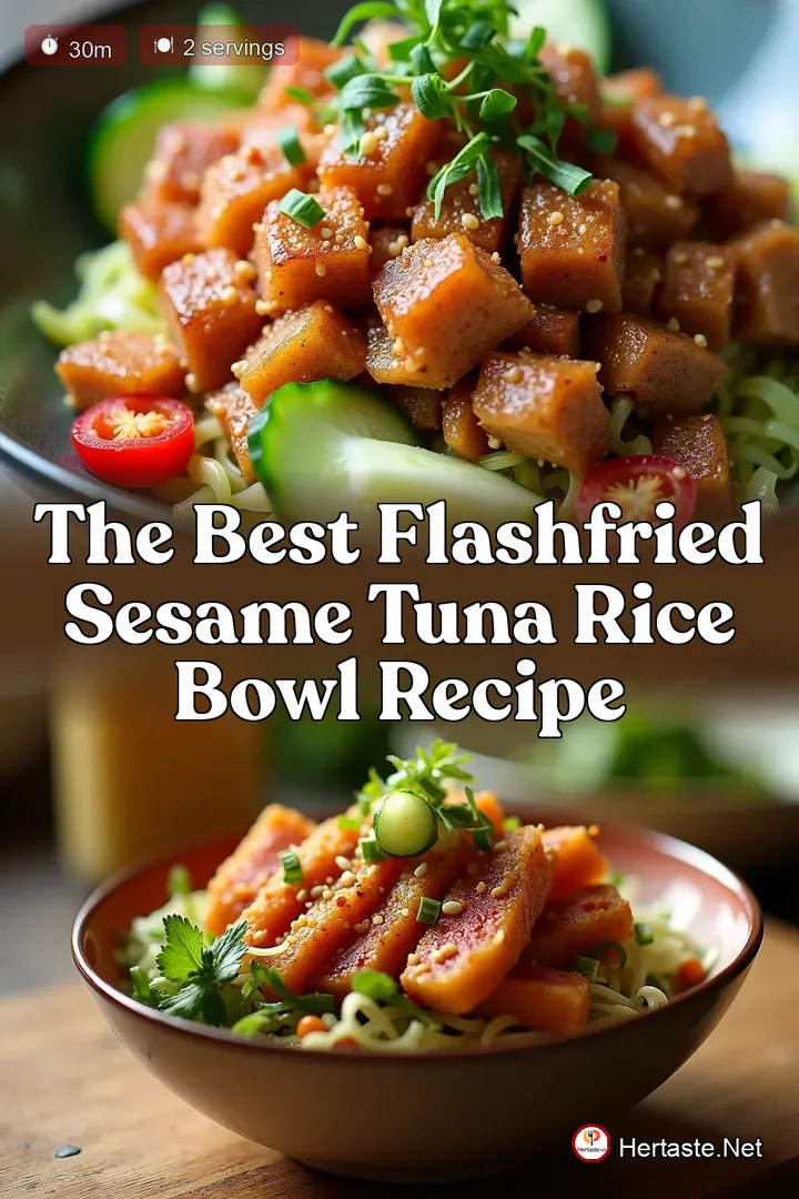 The Best FlashFried Sesame Tuna Rice Bowl Recipe