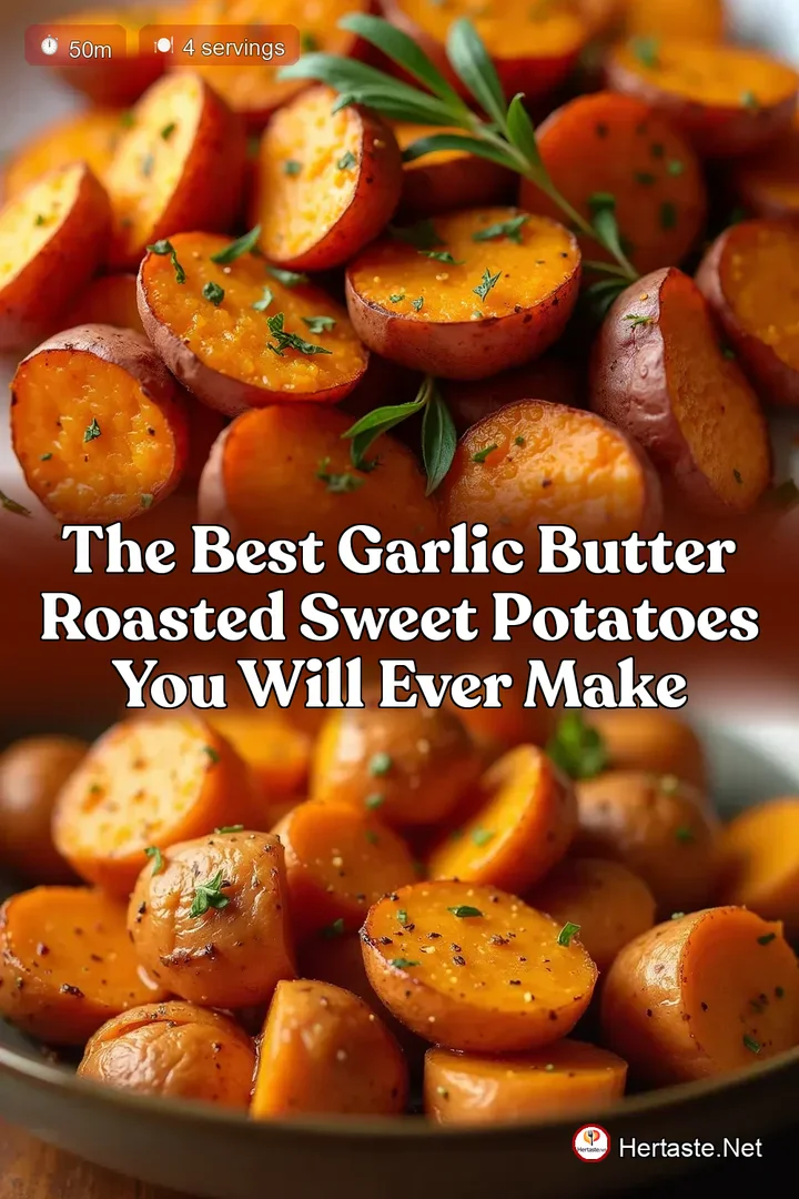 The Best Garlic Butter Roasted Sweet Potatoes You Will Ever Make