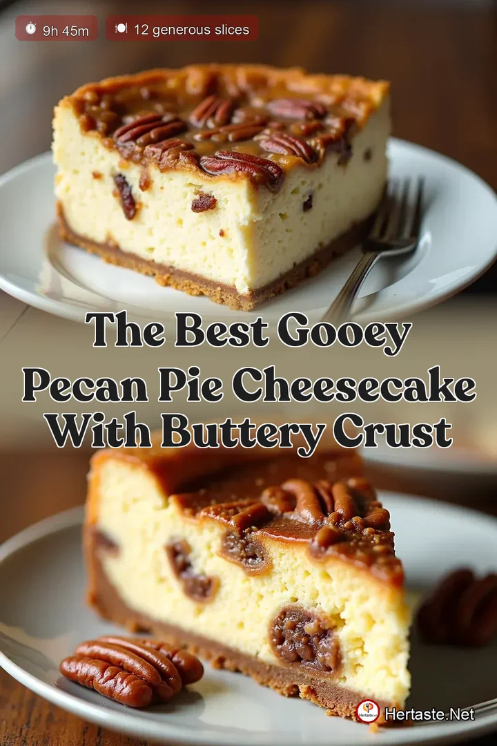 The Best Gooey Pecan Pie Cheesecake with Buttery Crust
