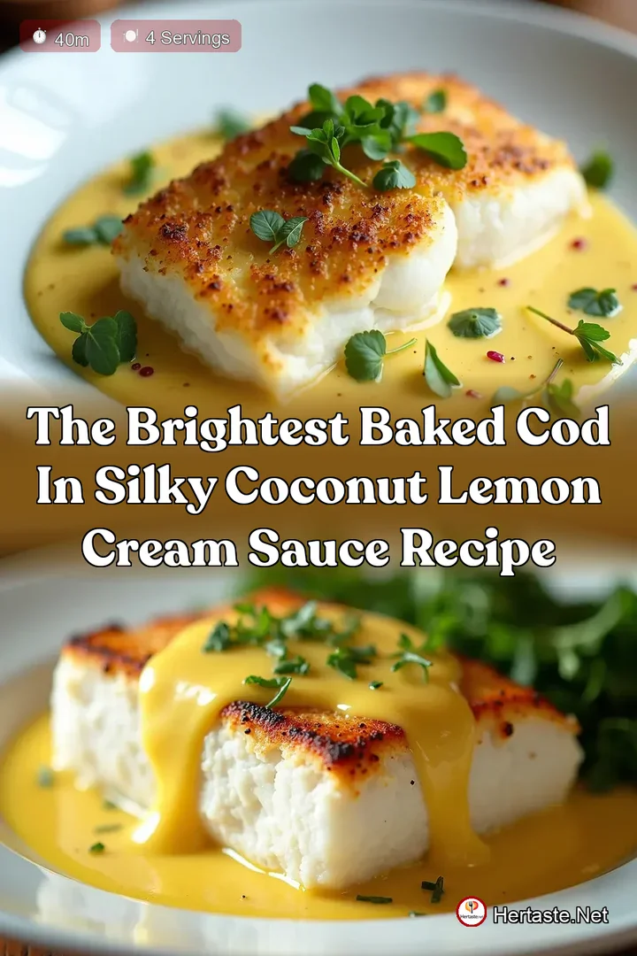 The Brightest Baked Cod in Silky Coconut Lemon Cream Sauce Recipe