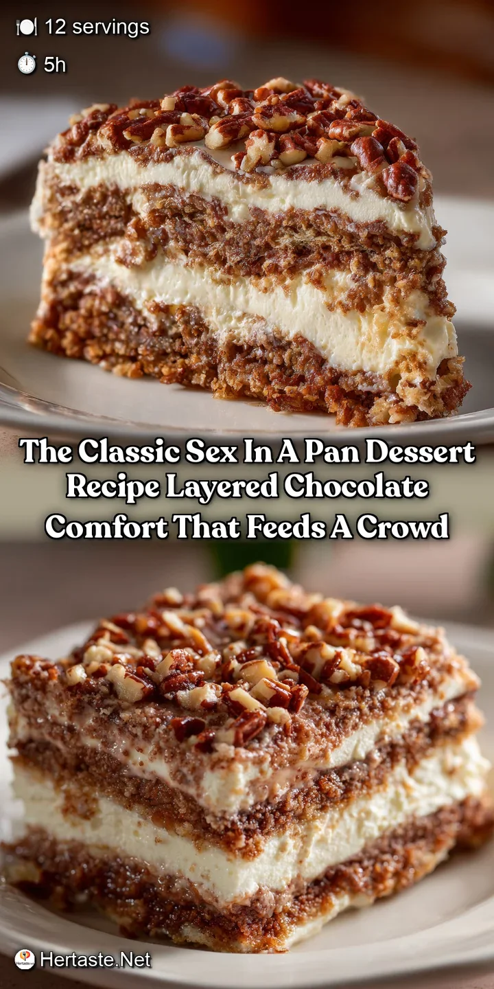 The Classic Sex In A Pan Dessert Recipe Layered Chocolate Comfort that Feeds a Crowd