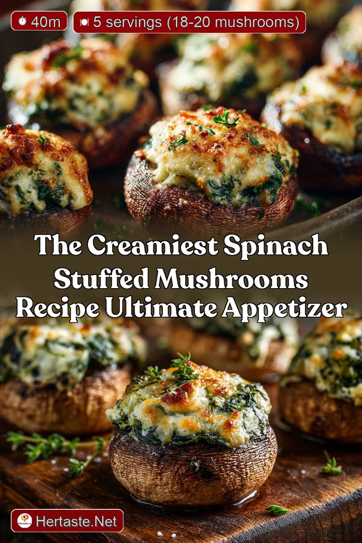 The Creamiest Spinach Stuffed Mushrooms Recipe Ultimate Appetizer