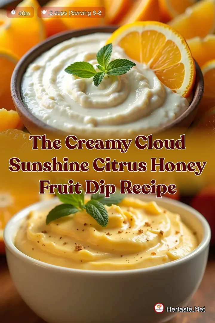 The Creamy Cloud Sunshine Citrus Honey Fruit Dip Recipe