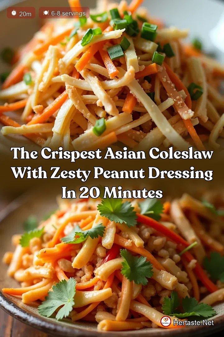 The Crispest Asian Coleslaw with Zesty Peanut Dressing in 20 Minutes