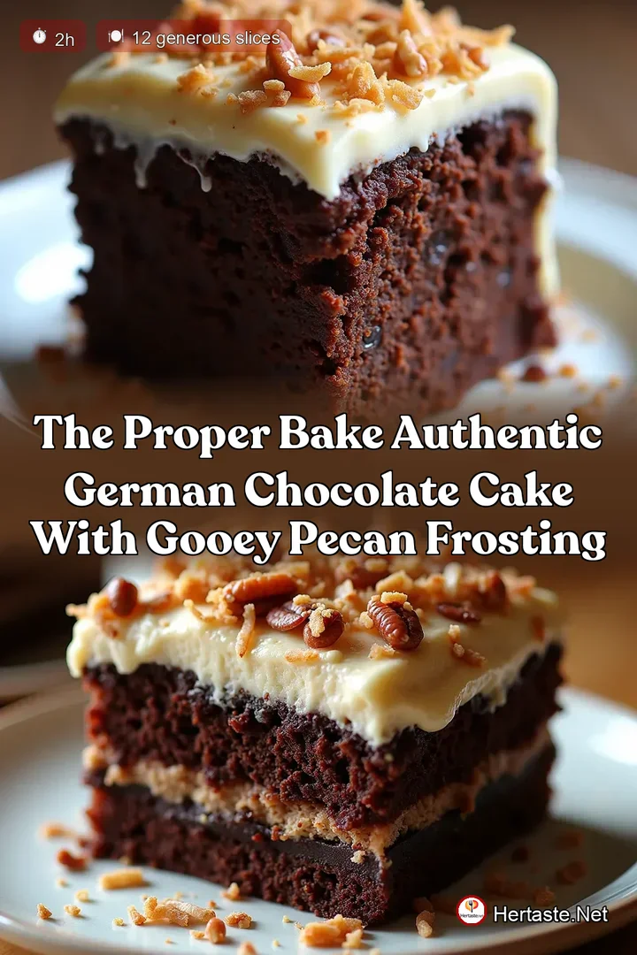 The Proper Bake Authentic German Chocolate Cake with Gooey Pecan Frosting