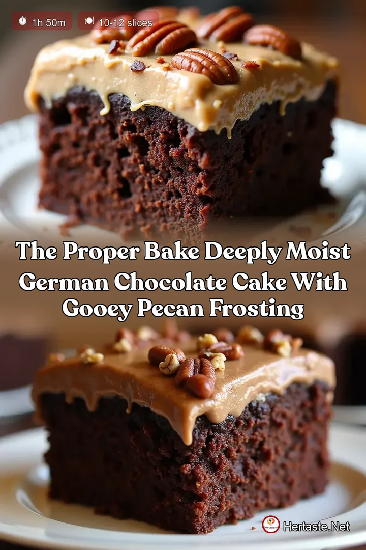 The Proper Bake Deeply Moist German Chocolate Cake with Gooey Pecan Frosting