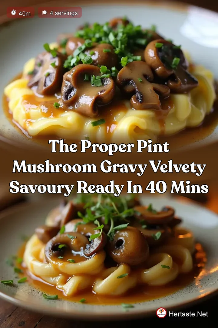 The Proper Pint Mushroom Gravy Velvety Savoury Ready in 40 Mins